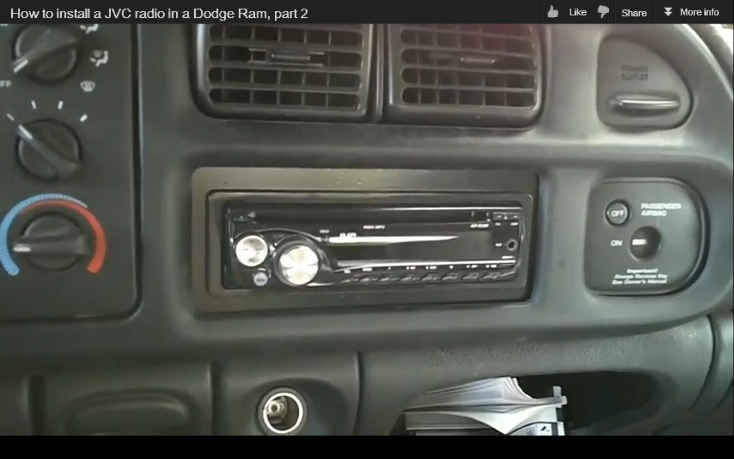 Installing a JVC Radio Dodge Ram