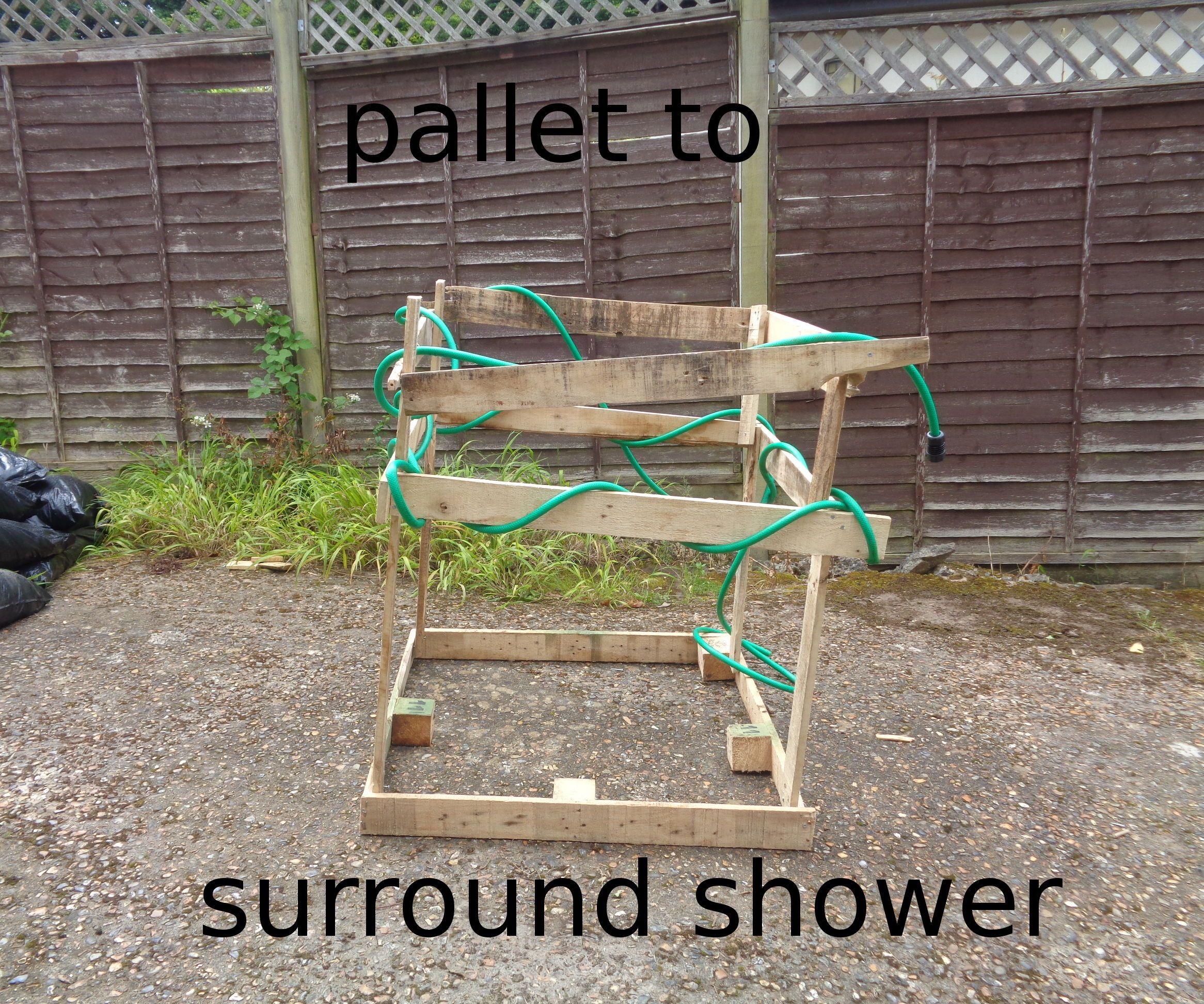 Pallet to Surround Shower