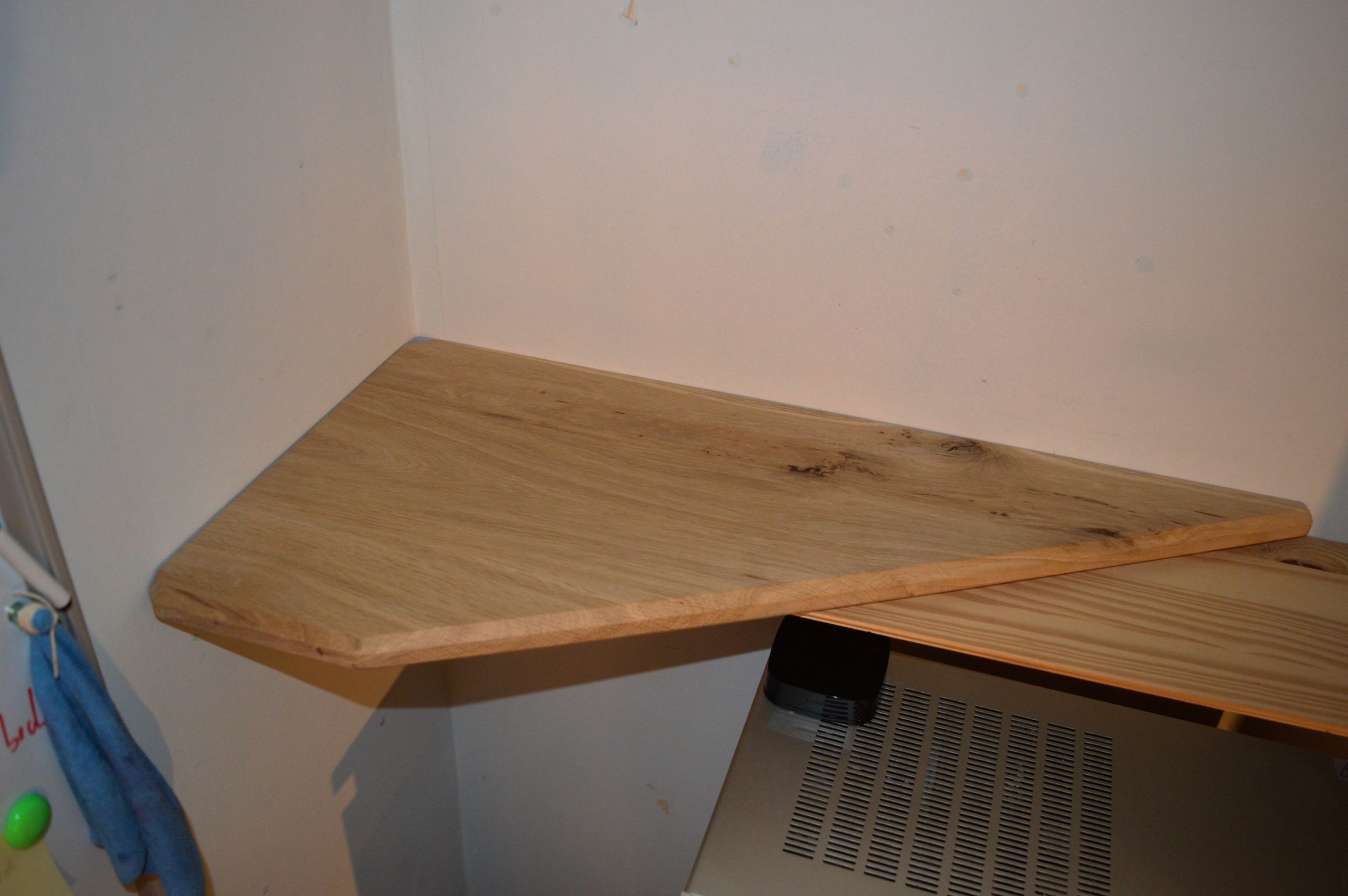 Beautiful White Oak Floating Corner Shelf 10 Steps (with Pictures