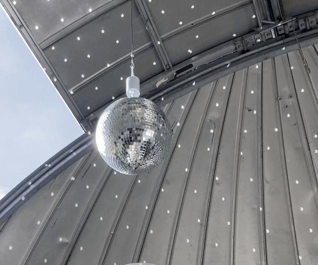 Solar Eclipse Viewing With a Disco Ball