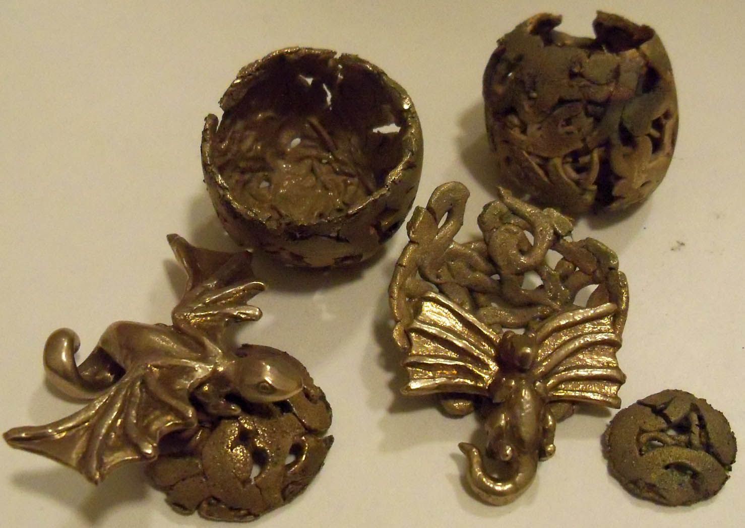 DIY Bronze Clay - Filigree Egg