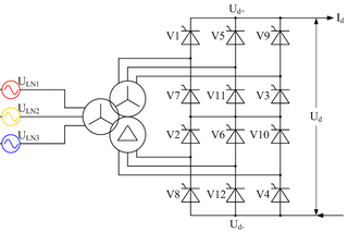 6 pulse online rectifier output voltage