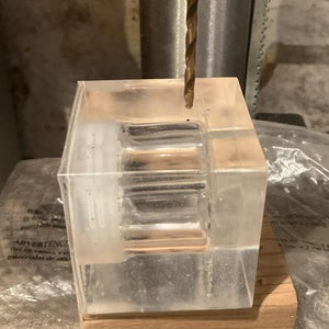 Drill Holes for the Straw and Laser