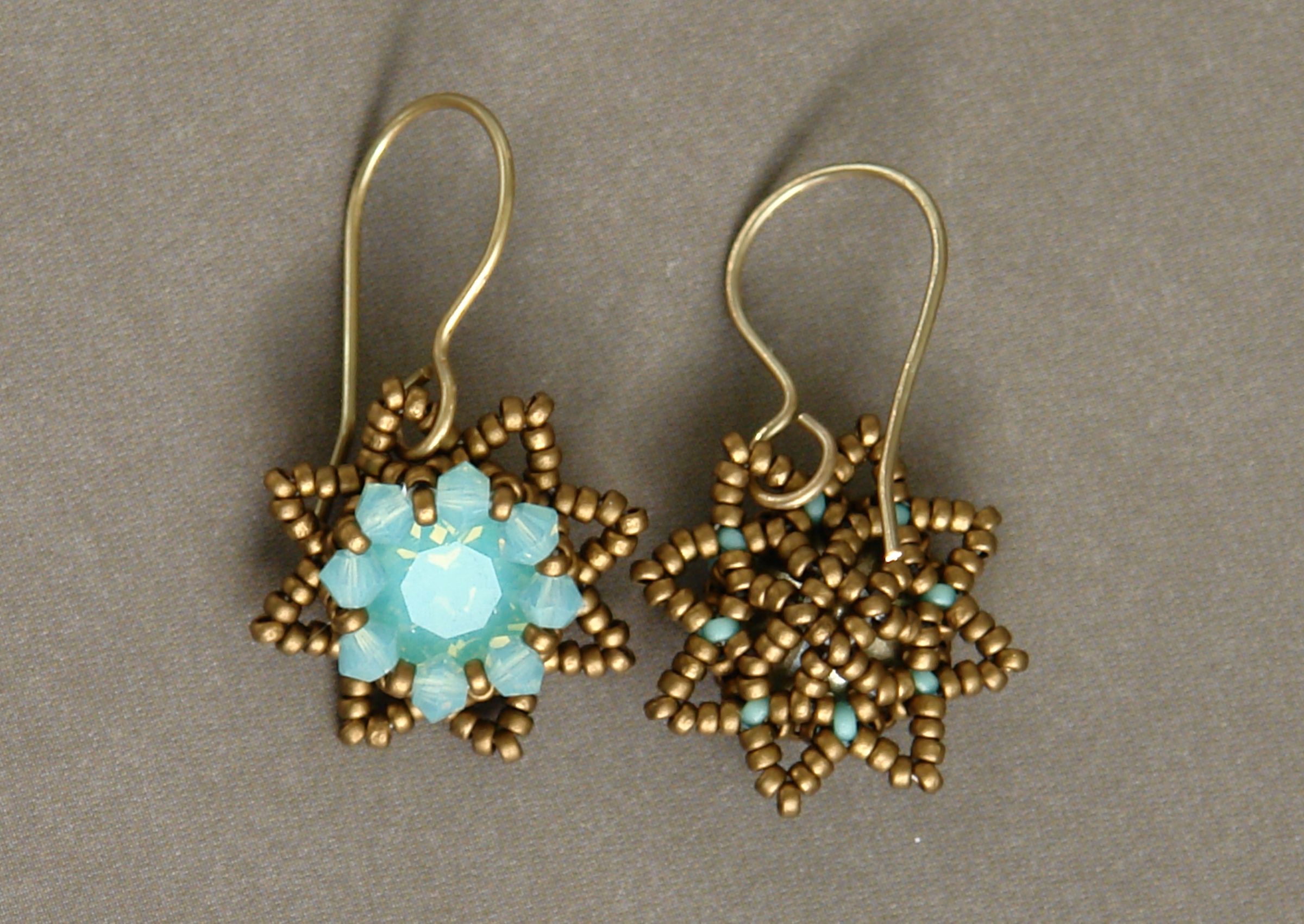 Sidonia's Handmade Jewelry - Little Stars Swarovski Beaded Earrings