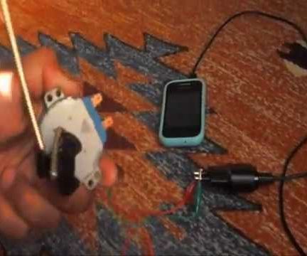 Microwave Motor Crank Charger