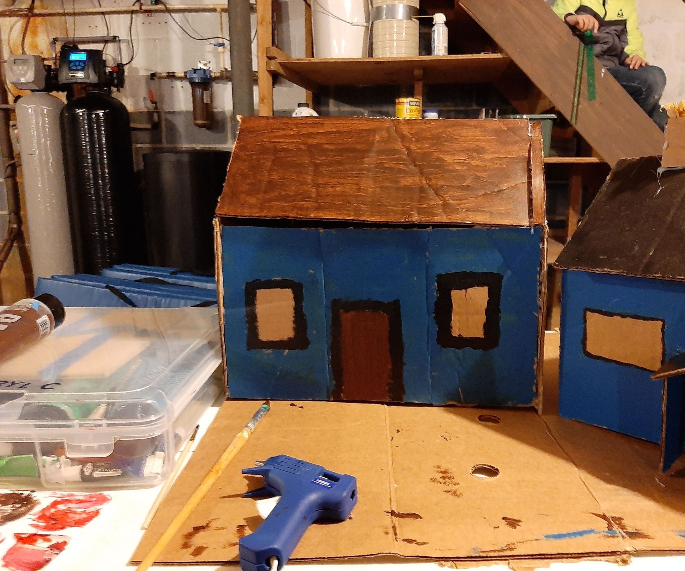 Hot Glue Cardboard House