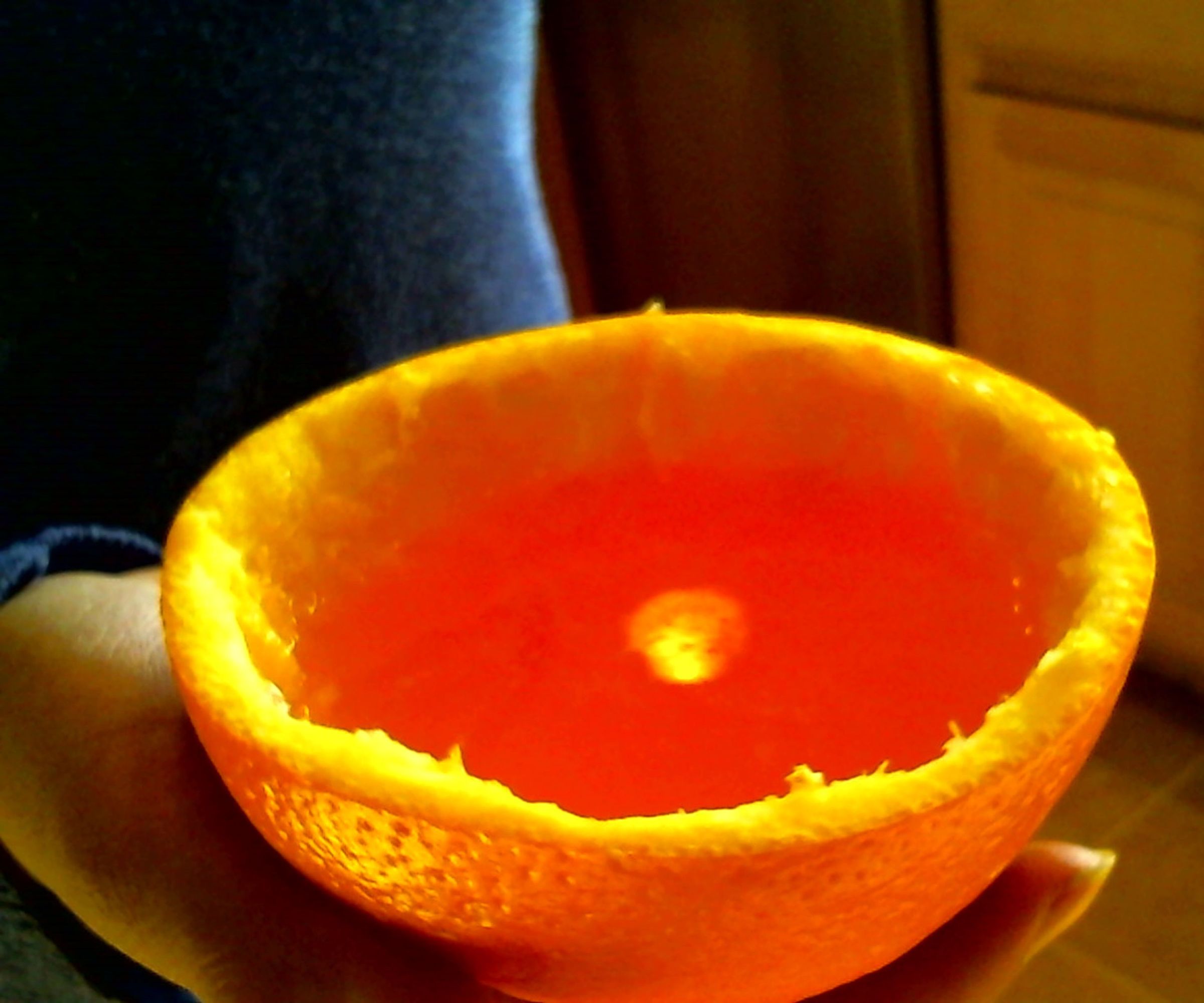 Puesta Del Sol in an Orange Cup (A Summer Cocktail)