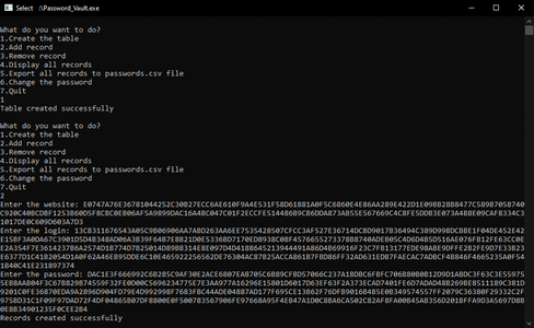 Add the Encrypted Record to the Database