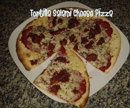 Tortilla Salami Cheese Pizza Recipe