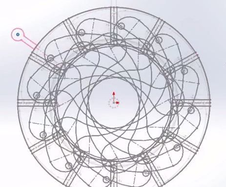 Iris Diaphragm Mechanism - Solidworks Kinematics Trial Using Sketch Blocks