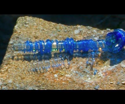 3D fiber optic art glass springs from a Fresnel Lens