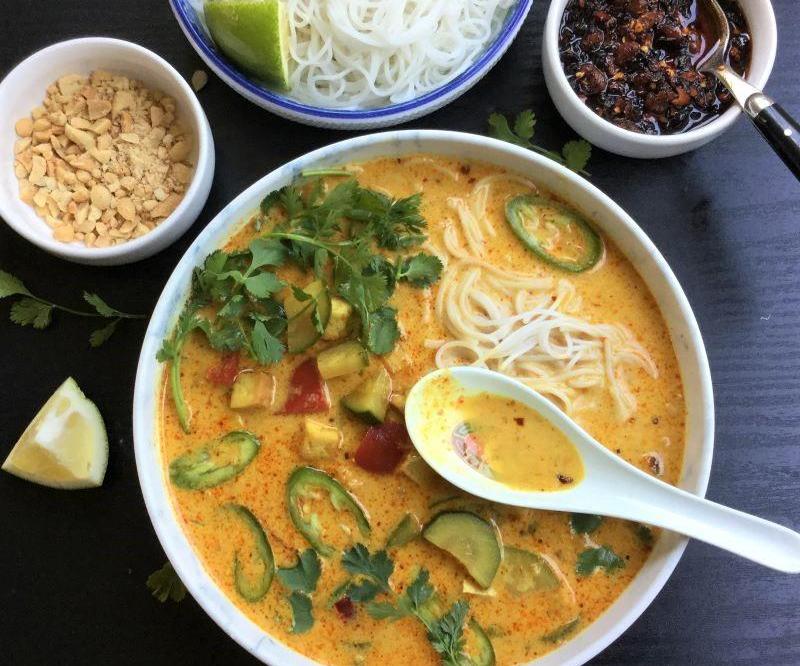 Laksa Malaysian Soup (Vegetarian/Vegan)
