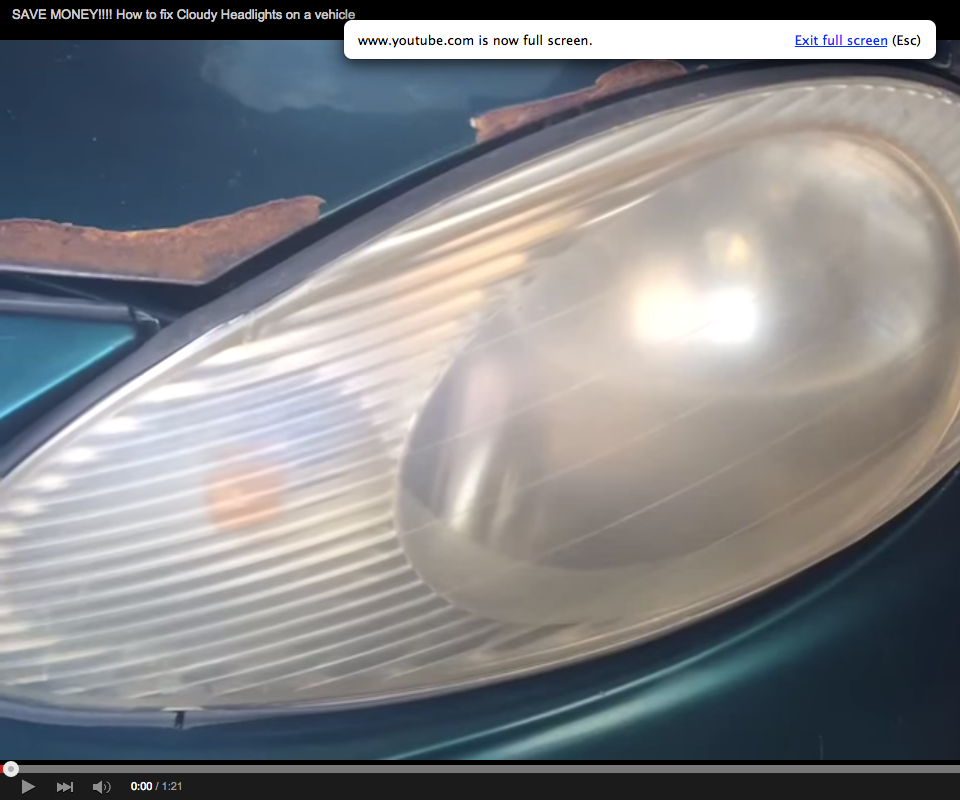 Fix cloudy headlights on your car