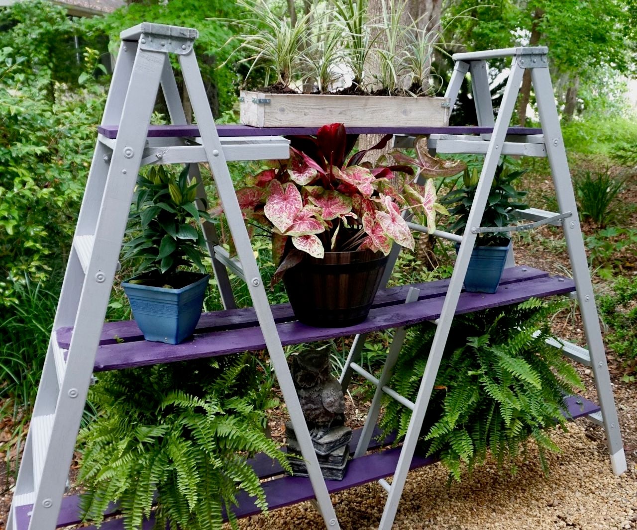 DIY AFrame Ladder Plant Stand 5 Steps Instructables