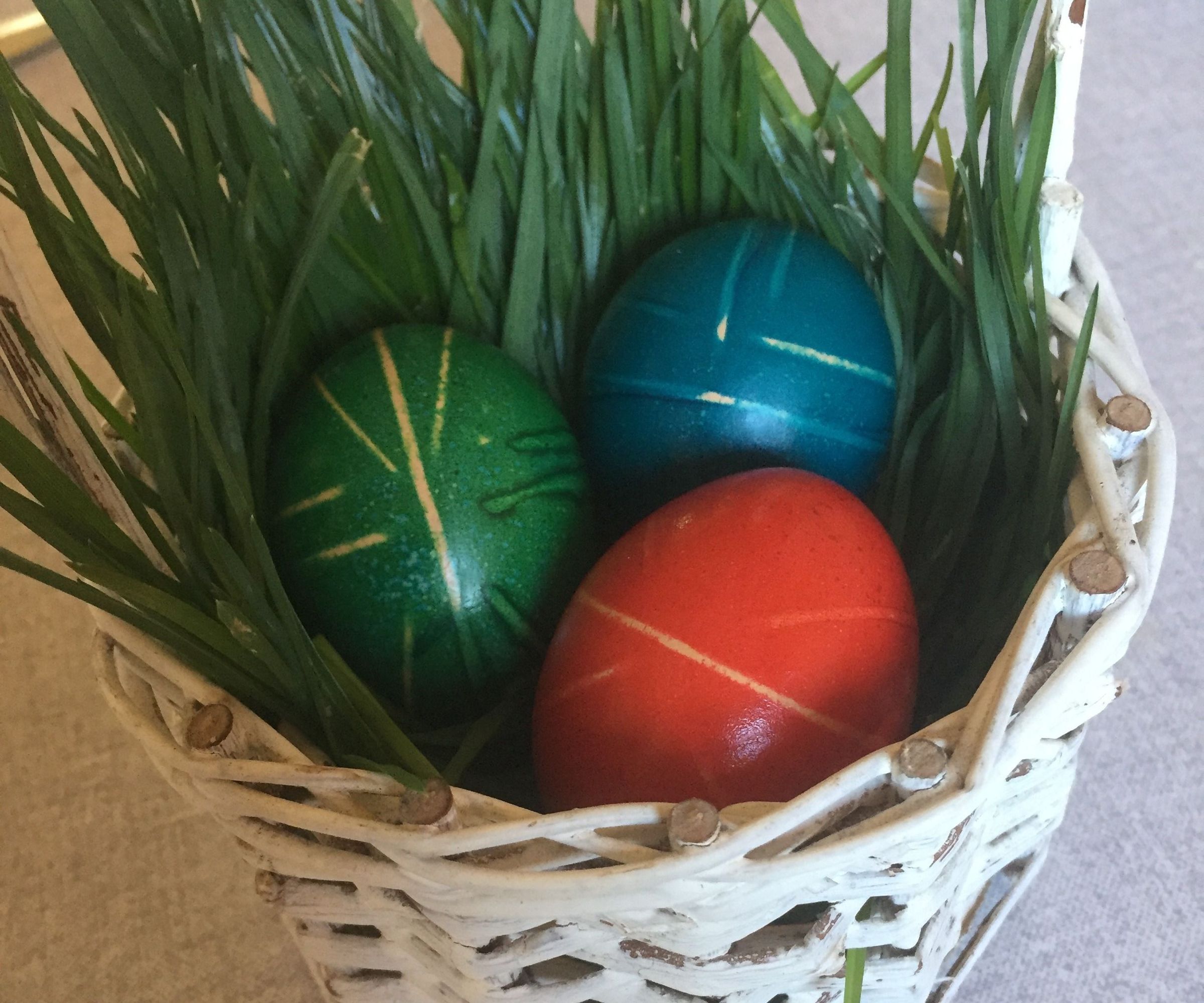 Easter Egg Decoration With Rubber Bands