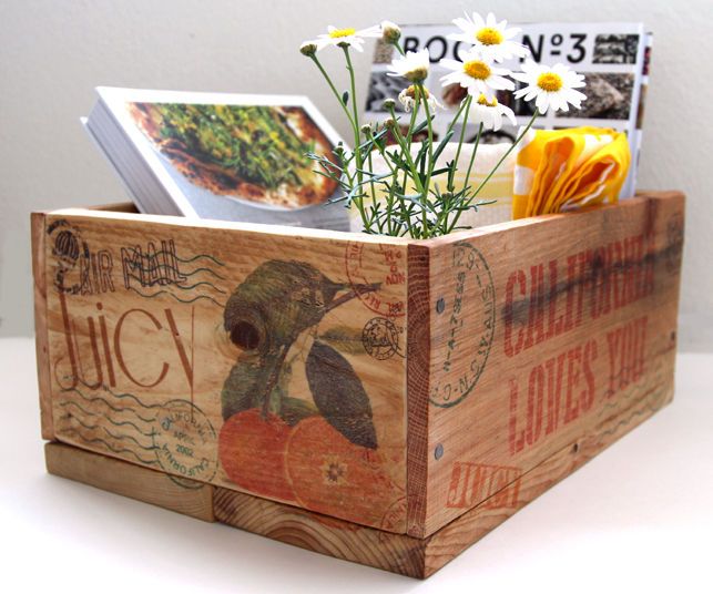 Pallet Crates & Inkjet Image Transfer to Wood