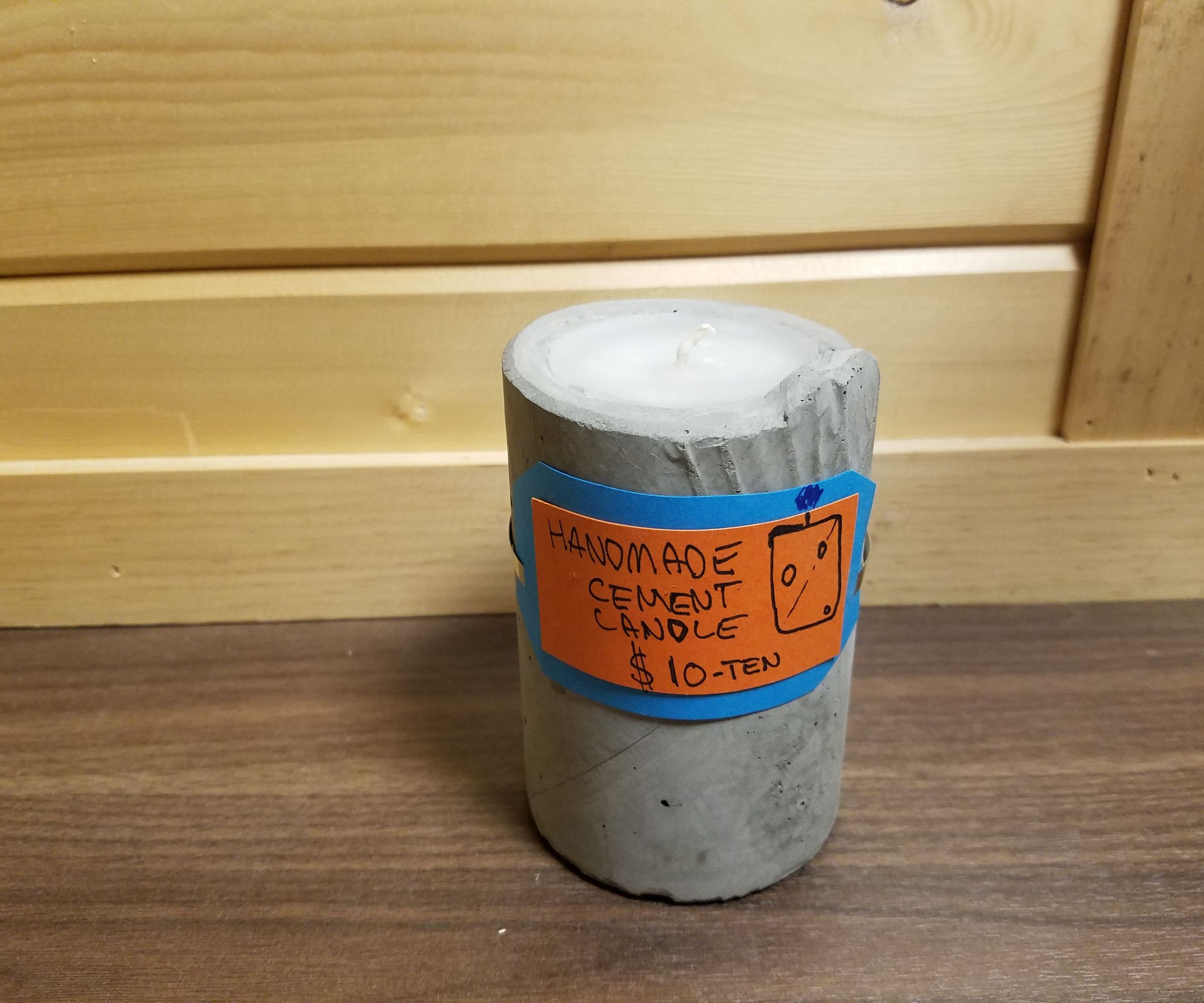 Pringles Cement Candle