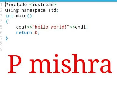 Your First Hello World Programme.