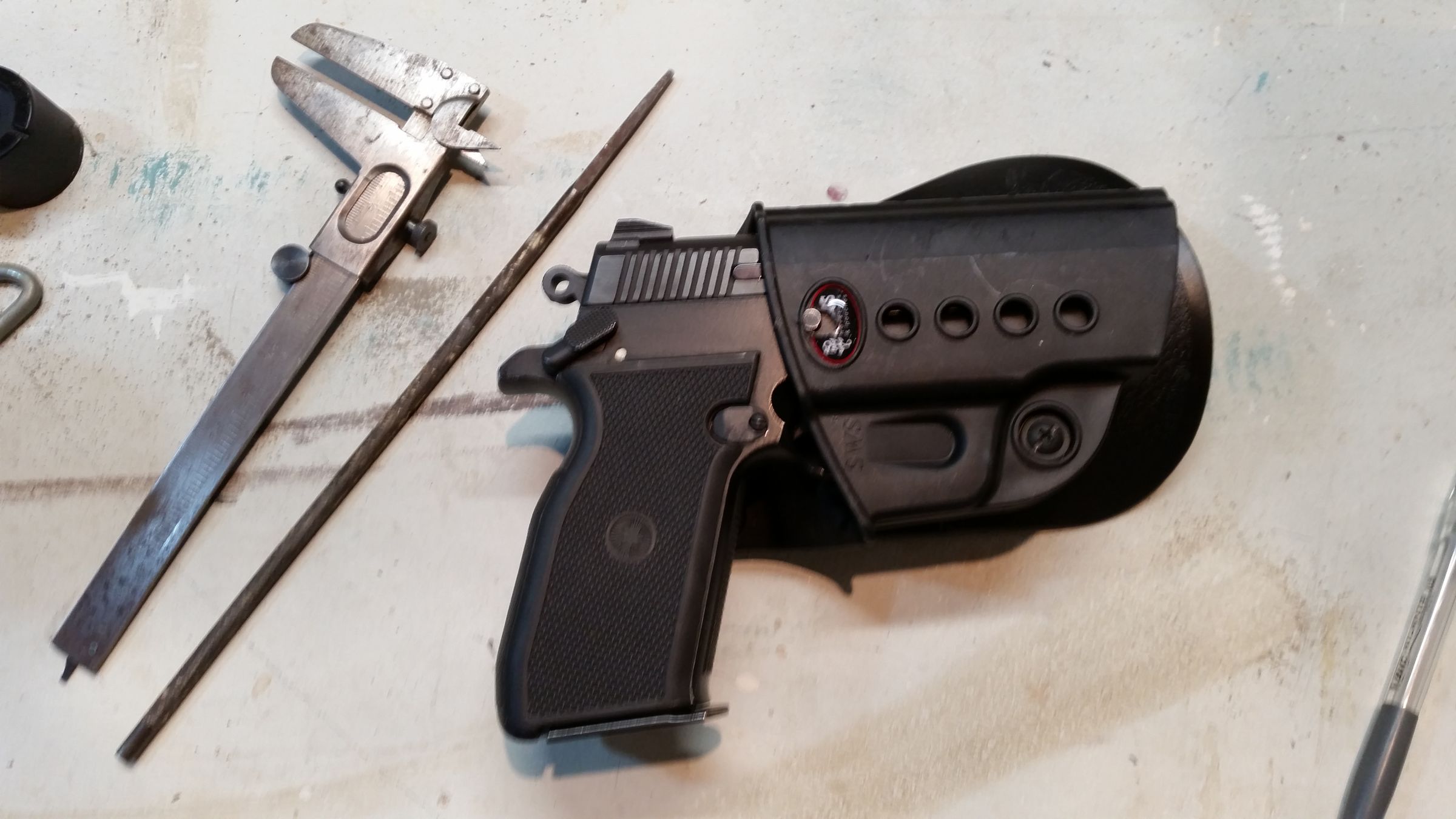 Belt Side Holster For Star Firestar M40 3.4" - Right/Left Hand OWB Holster With Magazine Pouch