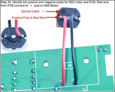 Identify the Positive and Negative Poles for N20 Motor and PCB
