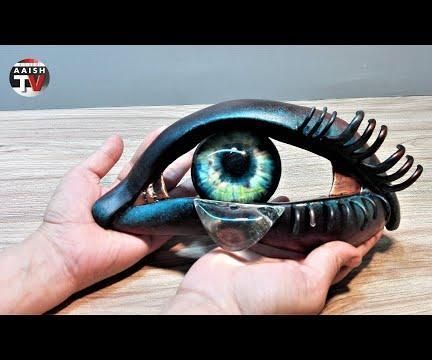 How to Make Eye Sculpture With Tear in Metallic Look | Resin Art | Plaster of Paris Art.