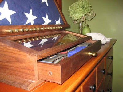 Military Flag Memorial Case