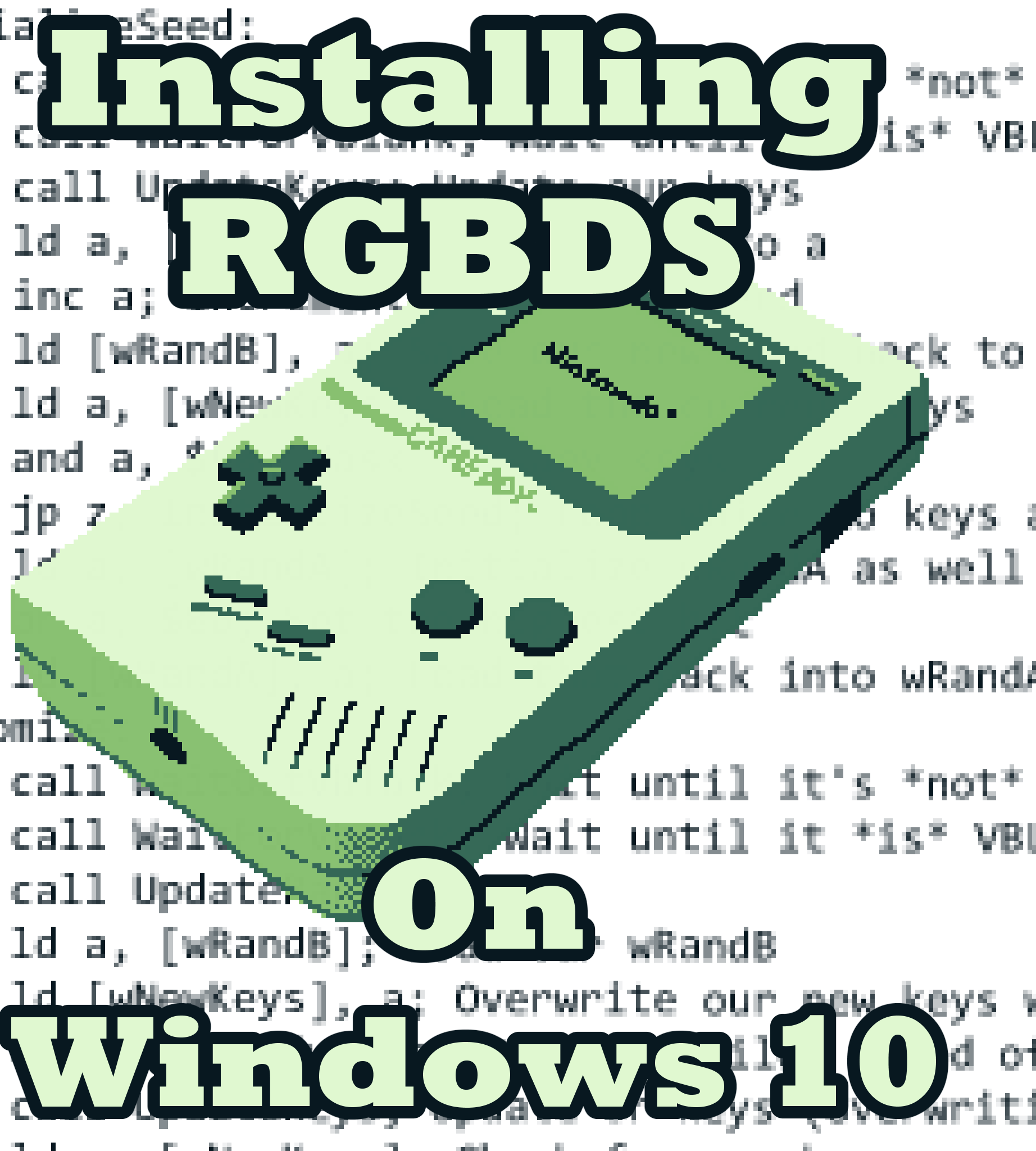 Installing the Rednex Game Boy Development System on Windows 10