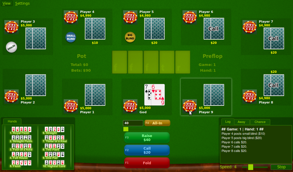 Texas Hold'm Local Network Setup.