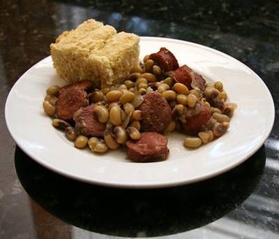 Smoked Sausage and Black-Eyed Pea Casserole