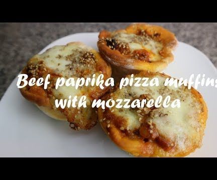 Beef Paprika Pizza Muffins With Mozzarella Recipe
