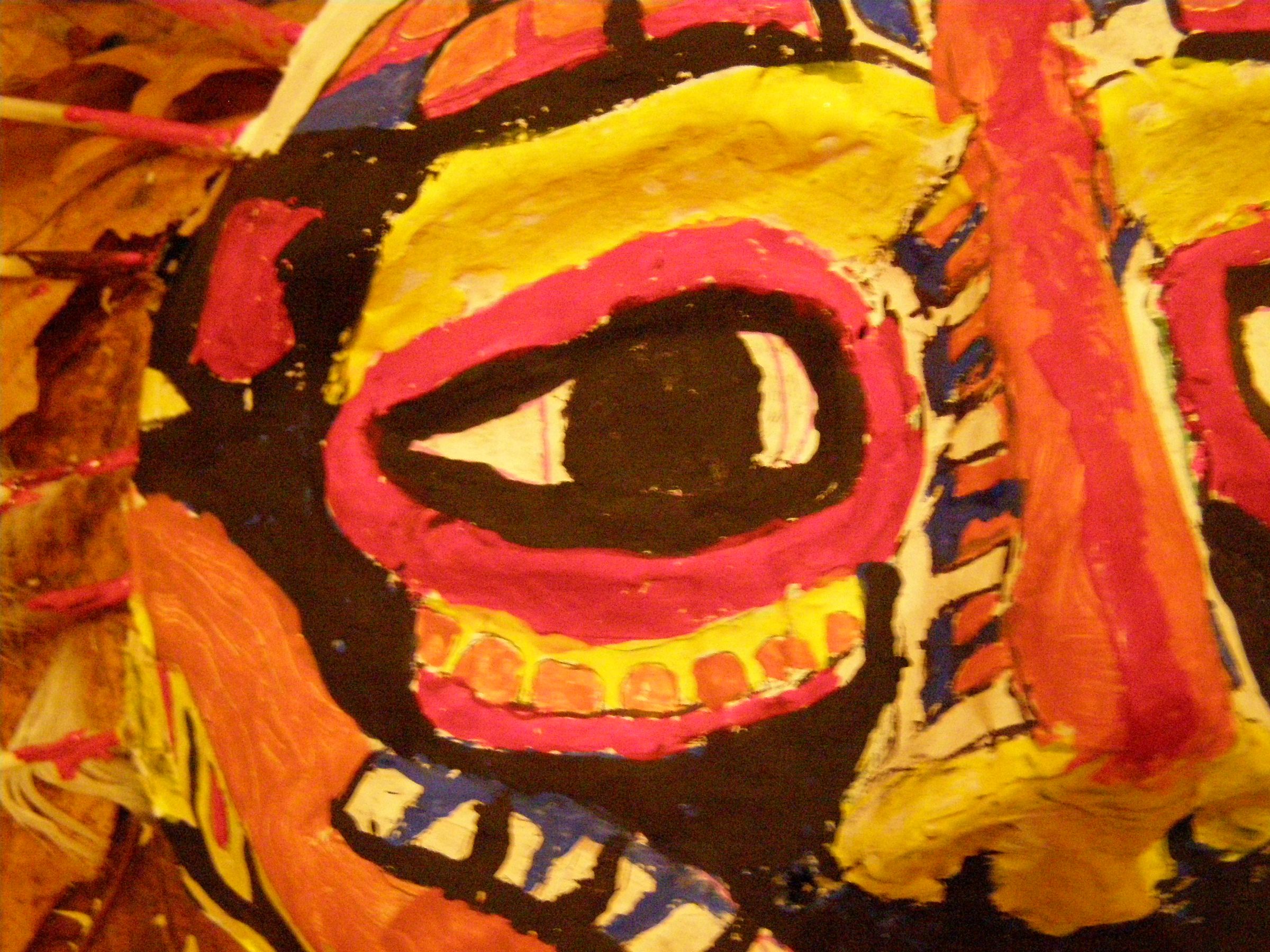 Epic Papier Mache Indian Cannibal Mask!