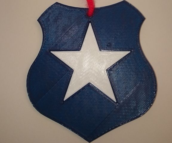 Shield and Star Christmas Ornament