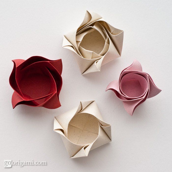 How to Make an Origami Valentines Rose Box!