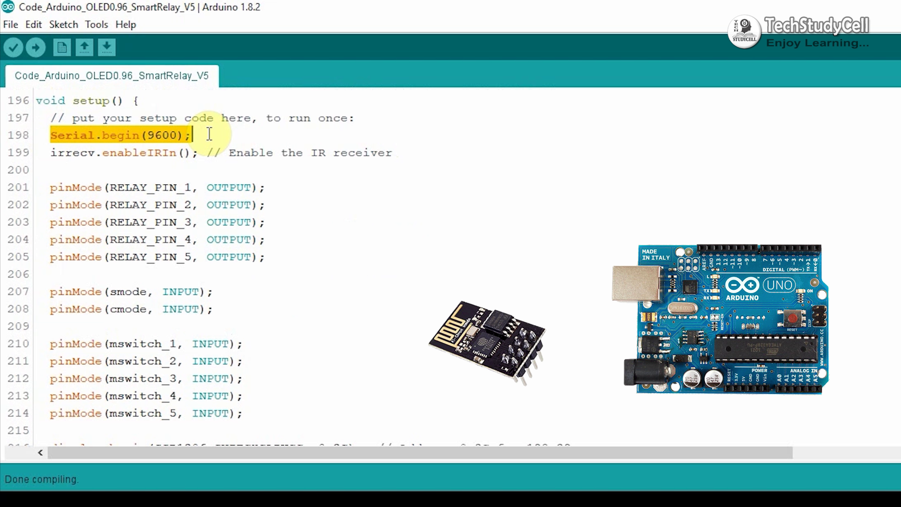 Home Automation Using Arduino and WiFi Module ESP01 | Arduino ESP8266 ...