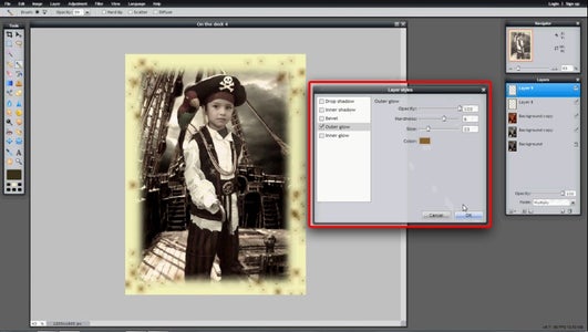 Creating a Soft Frame Border and Foxing