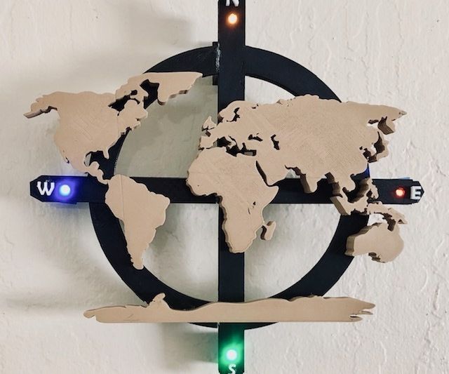 3D Printed World Map Wall Art (Made in Fusion 360)