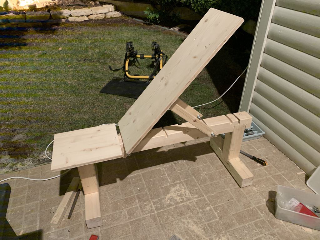 Weight Bench 5 Position Flat Incline Doubles As Patio Bench