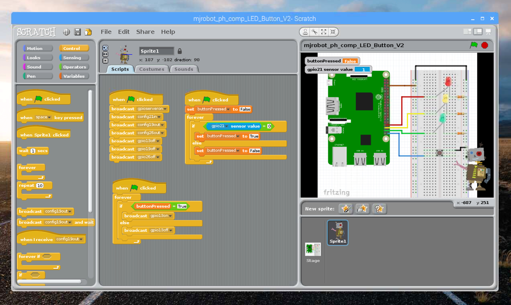 Physical Computing - Scratch for Raspberry Pi : 17 Steps (with Pictures ...