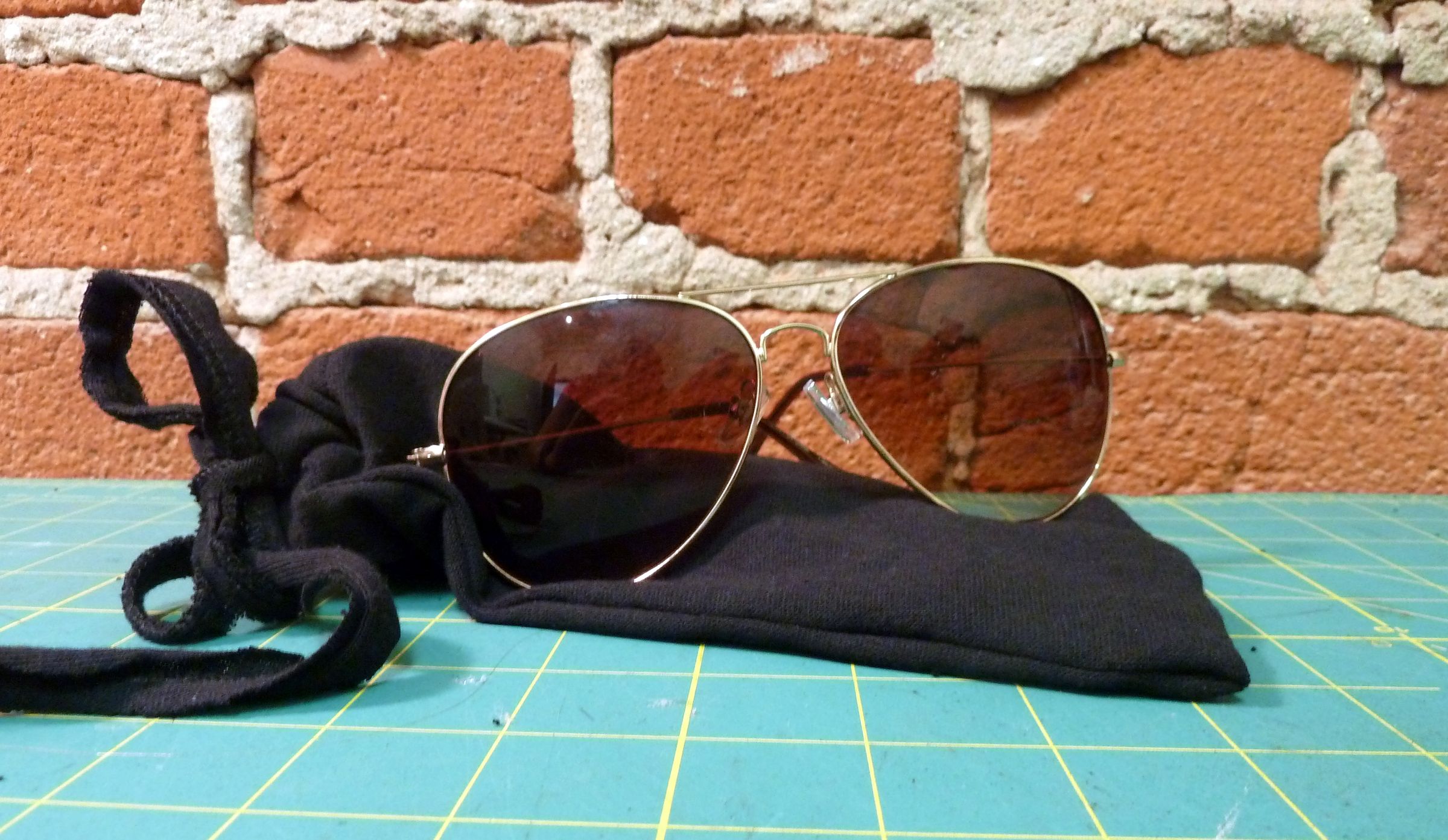 Sunglasses Case From a T-Shirt Sleeve