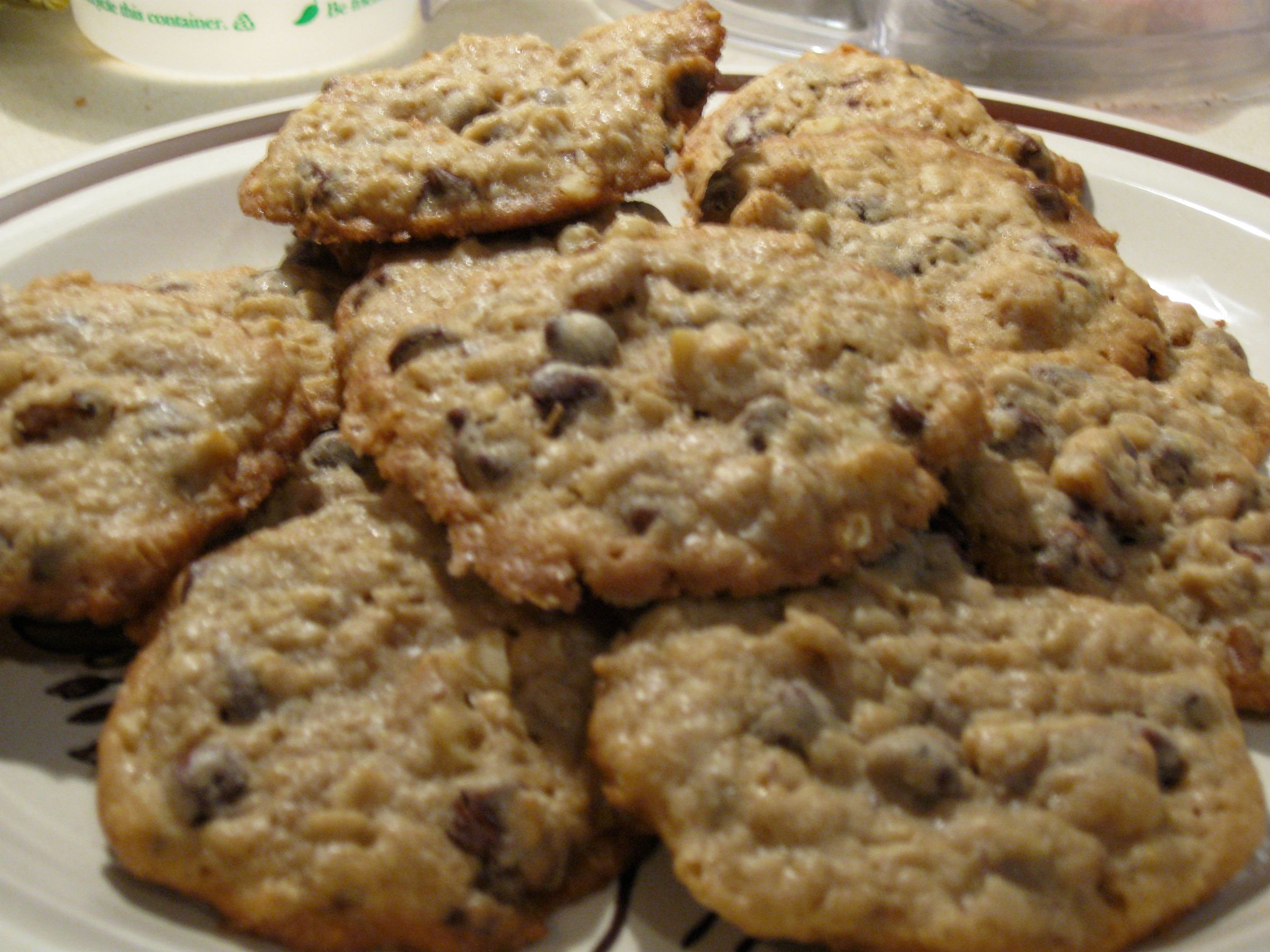 Oatmeal Walnut Chocolate Chip Cookies