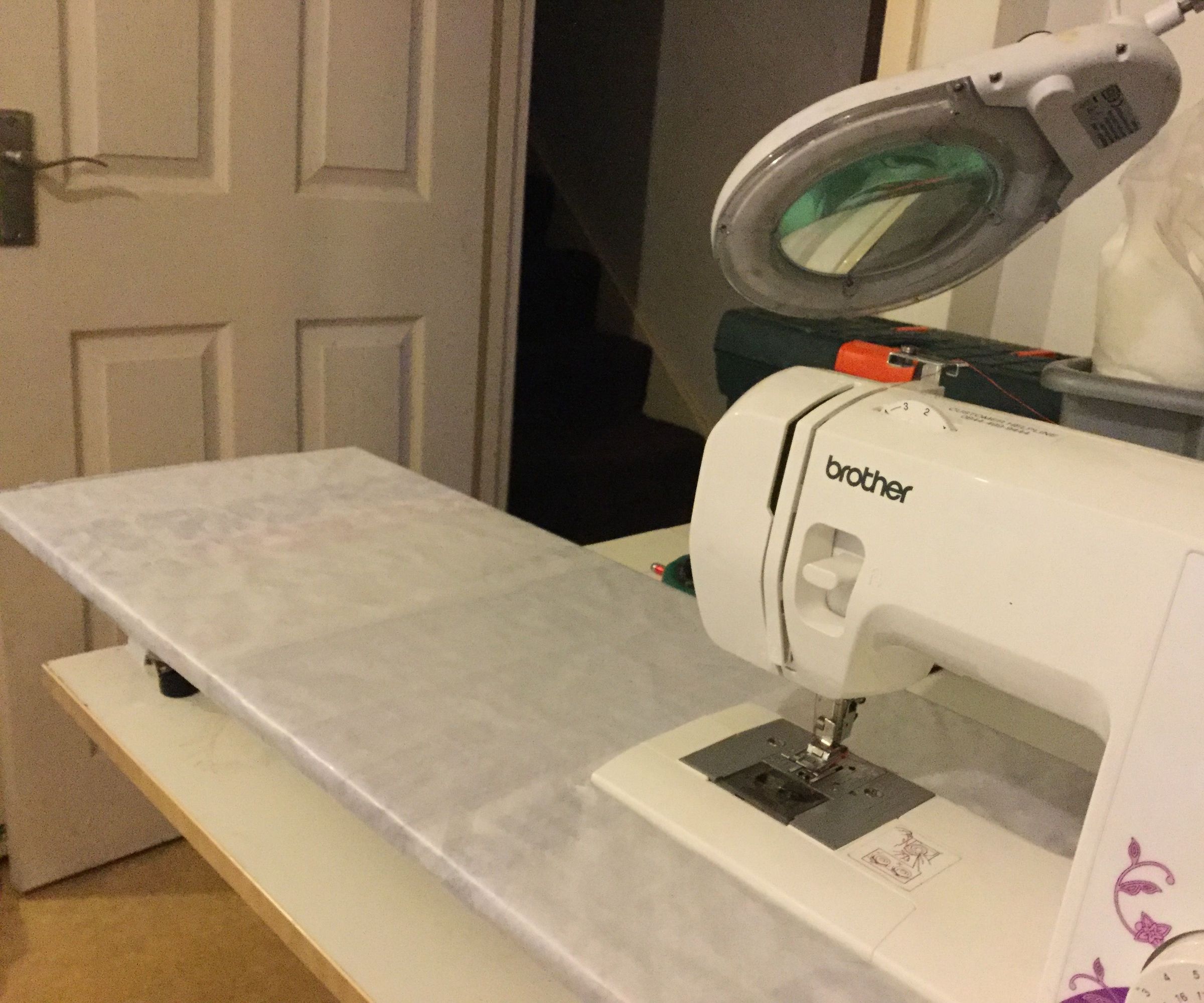 DIY Sewing Machine Table on a Budget for Weighted Blankets.