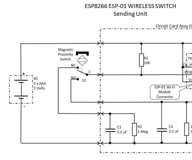 ESP8266 ESP-01 Wireless Switch With Deep Sleep Mode
