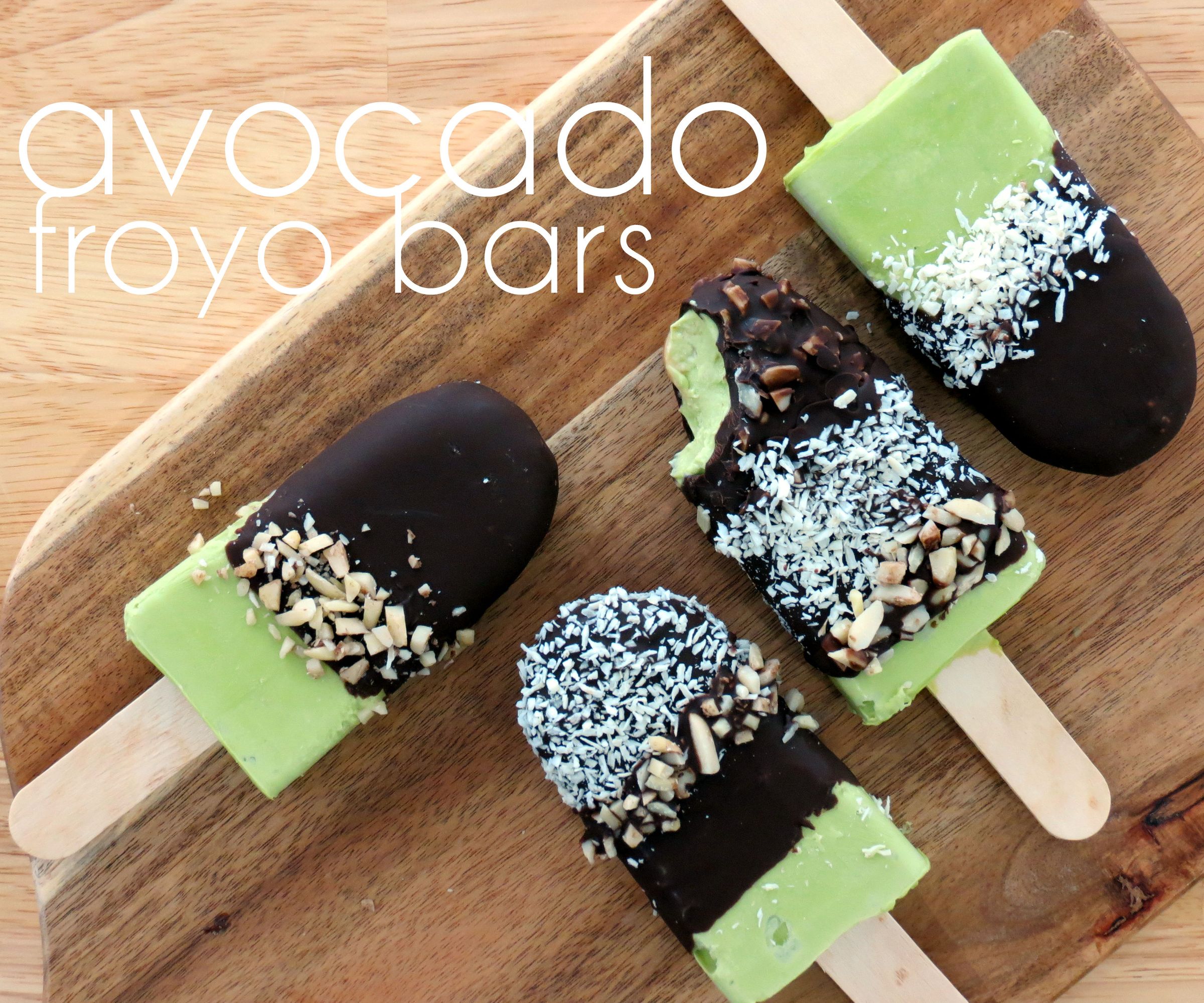 Avocado Frozen Yogurt Bars (Keto-friendly)