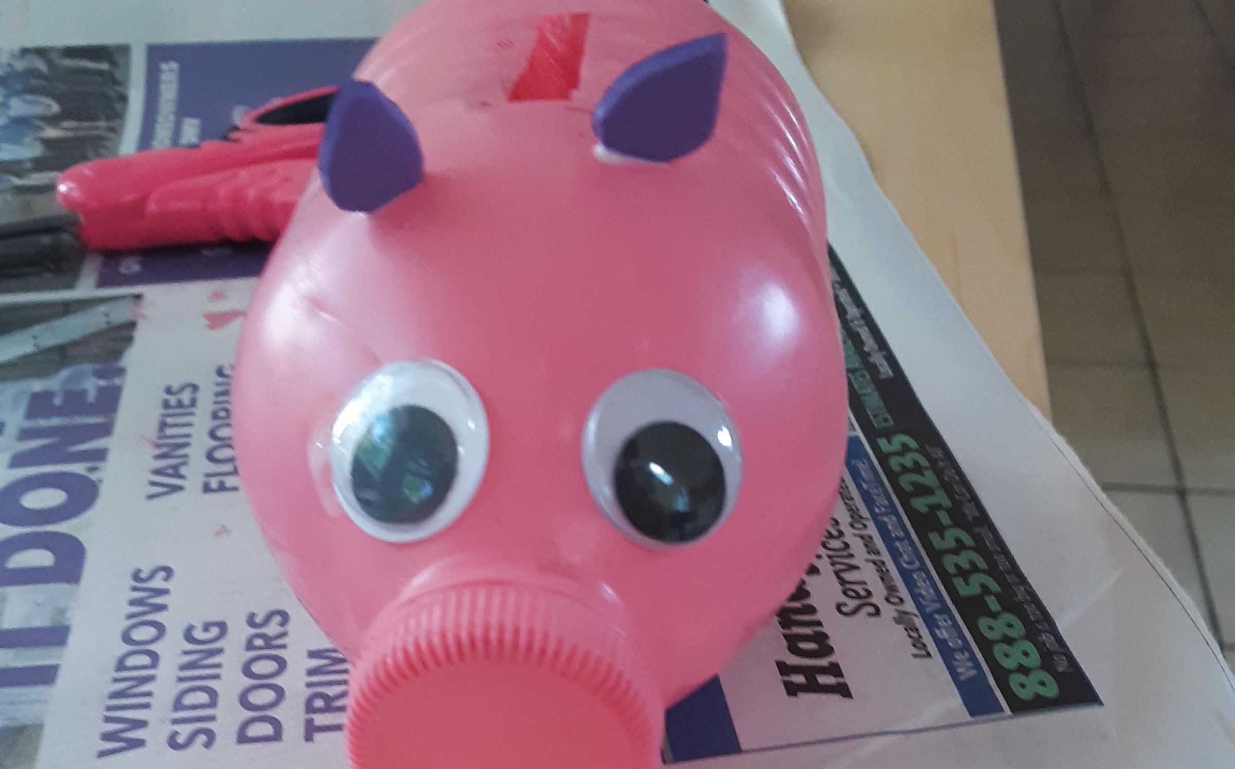 Peppy the Plastic Piggy Bank