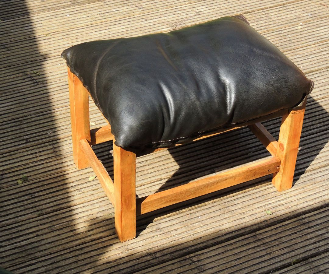 Louche Foot-stool. Lounging Comfy-ness From Found/recycled Stuff