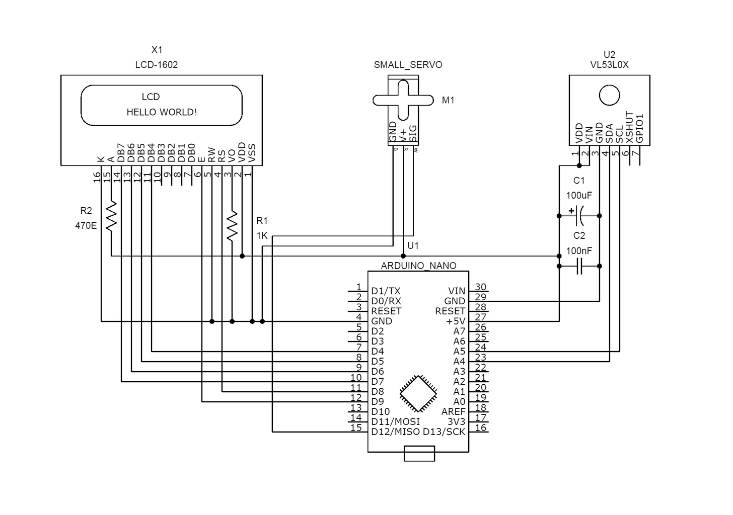 EASY Obstacle Scanner for Robots (LiDAR) Must WATCH : 5 Steps ... Circuit Diagram