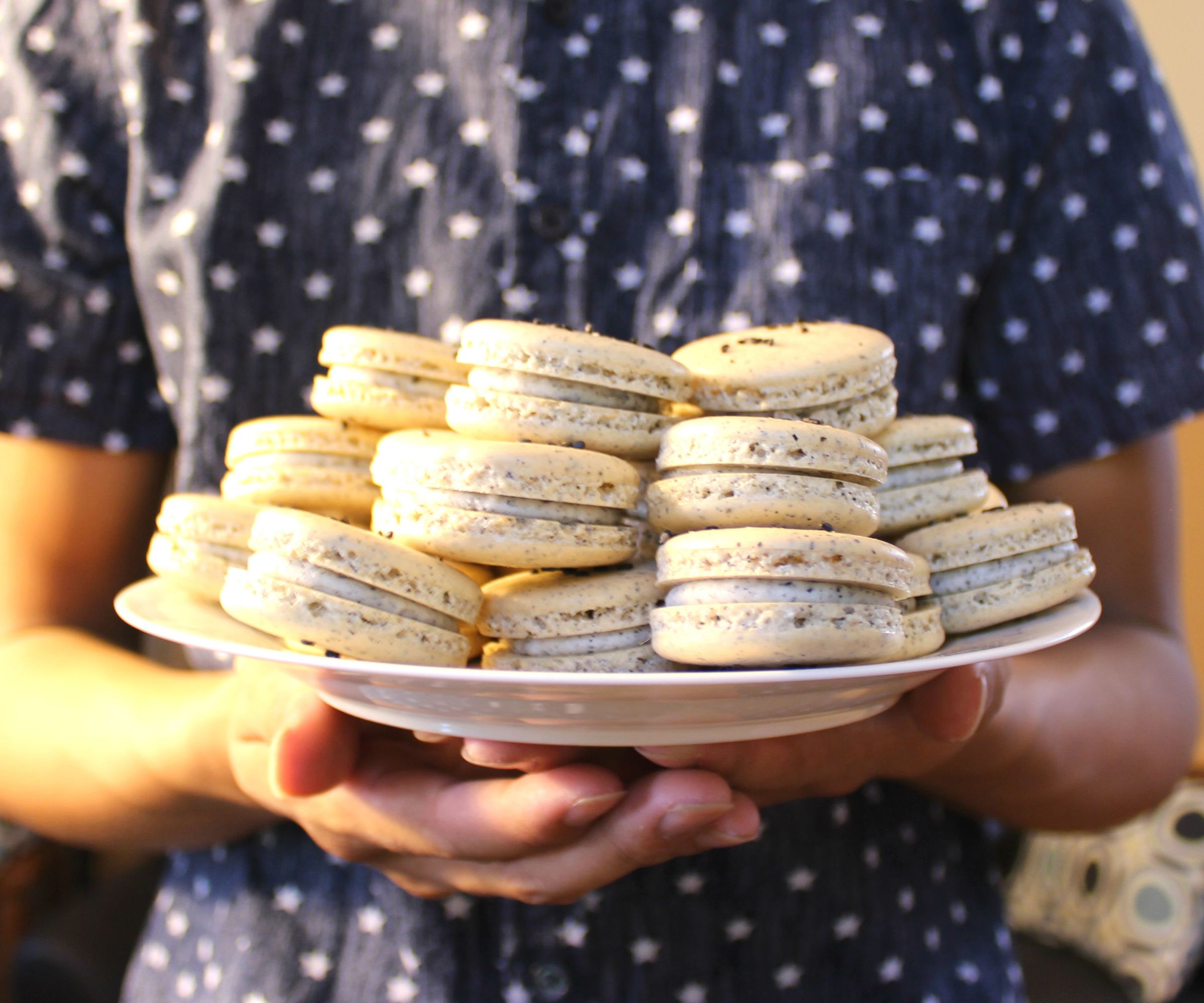Black Sesame Macarons | Josh Pan