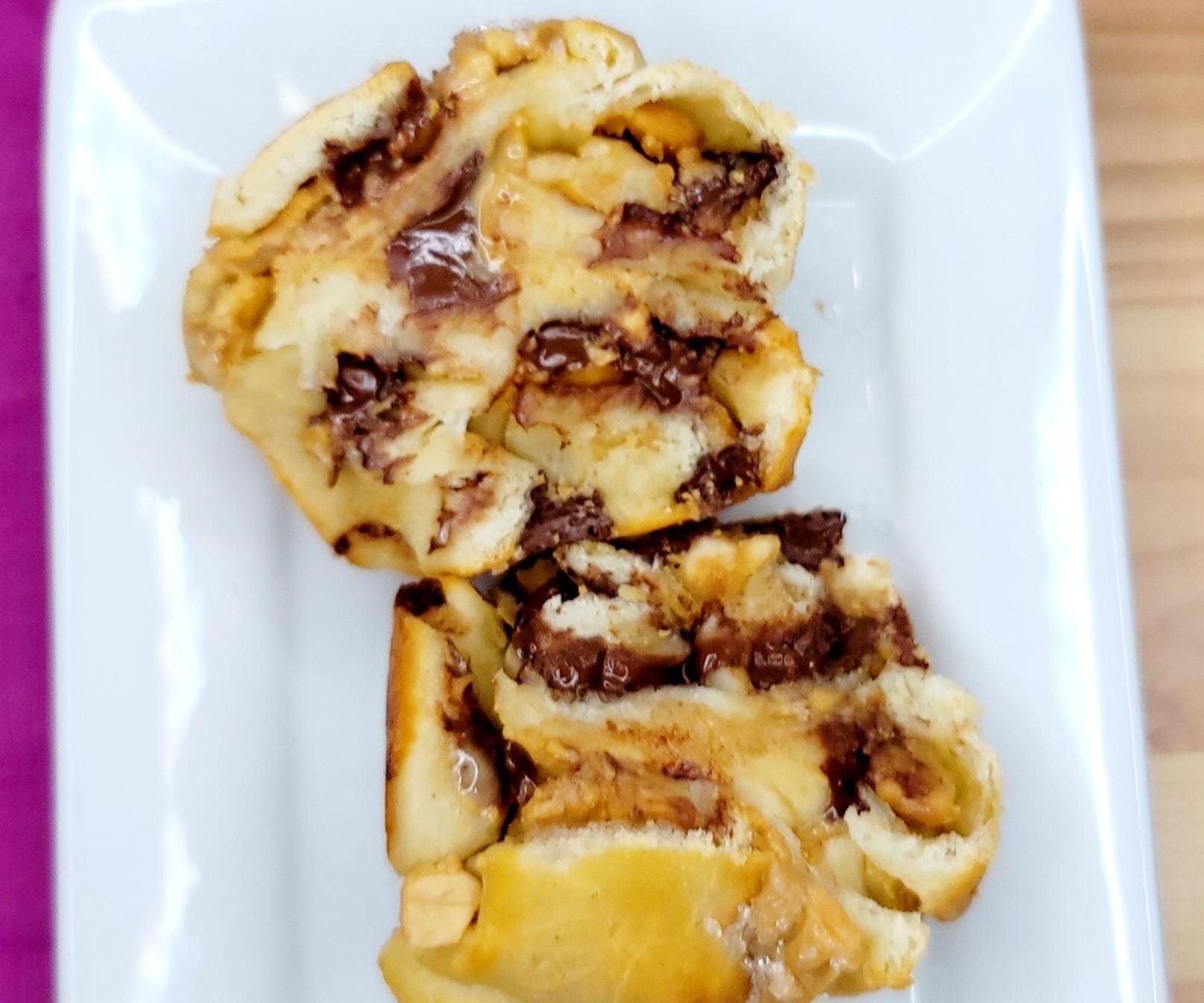 Peanut Butter Chocolate Chip Twisted Muffins