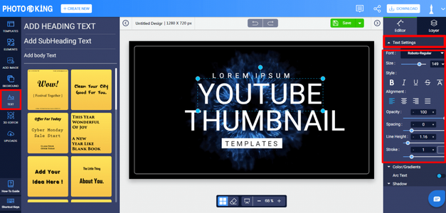 Add Bold & Beautiful Text to Your Thumbnail