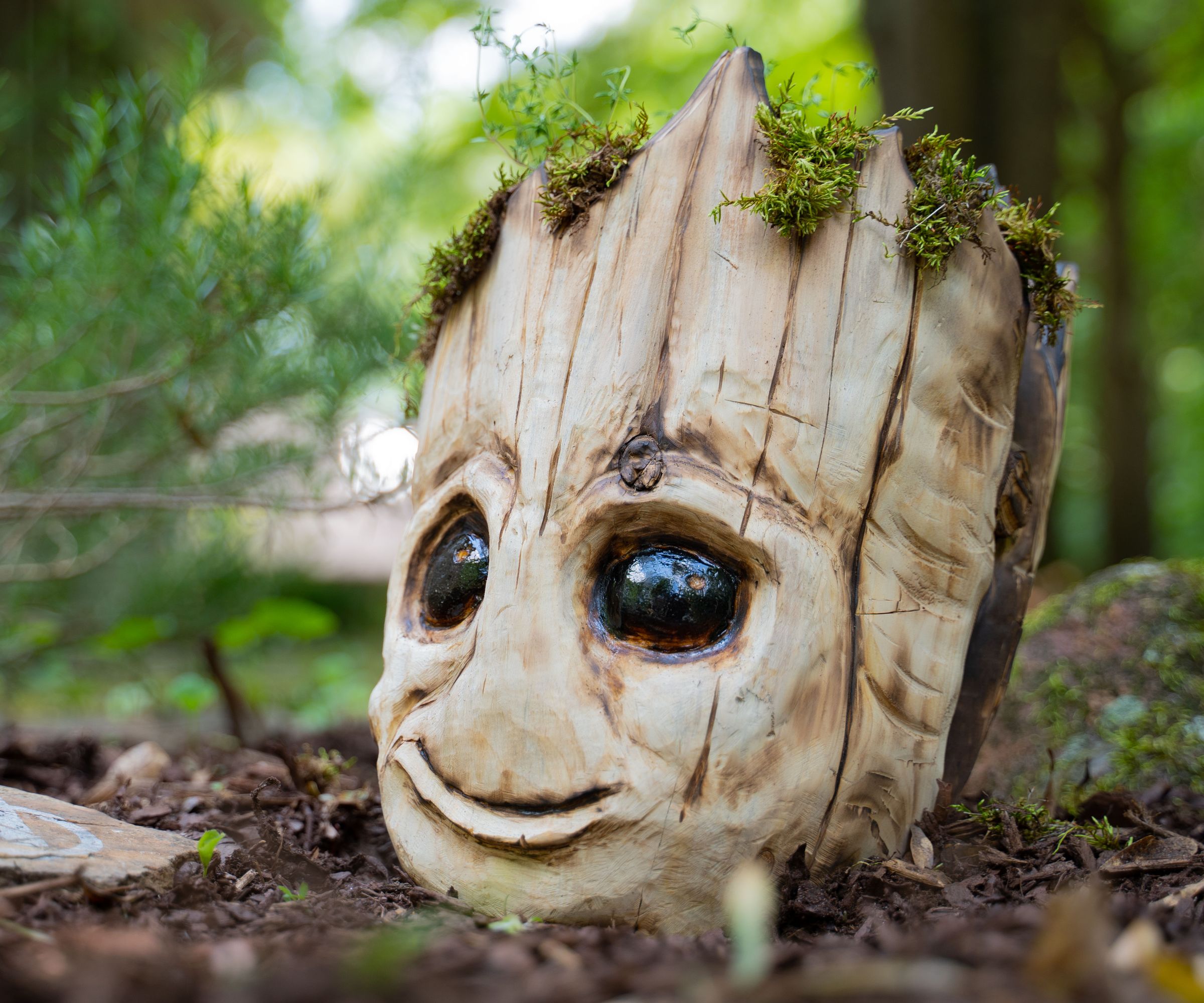Carving a Baby Groot From Wood